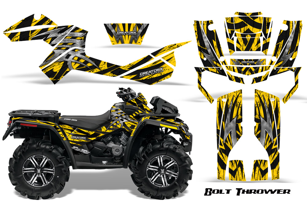 Can-Am Outlander XMR Graphics Kit Bolt Thrower Yellow BB